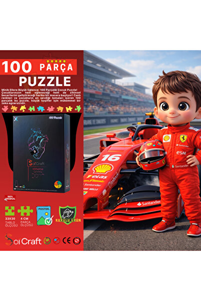Soi Craft 100 Parça Puzzle Kazanmaya Hazır Minik Pilot #7015