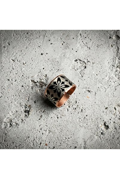 Erol Bakır New Series 1175 Bijouterie Ring 100% Handmade Copper