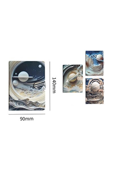 idei Caiet Mic A6 cu Clapetă Magnetică, Design Art Hârtie Volumetric Cu Plane...