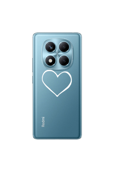 Other Xiaomi Redmi Note 14 Pro White heart Transparent Silicone TPU Θήκη