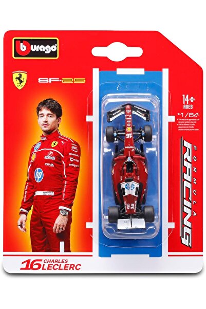 Burago 1:64 Scale Racing Formula Ferrari Sf-25 (2025) Model Car Chares Leclers C