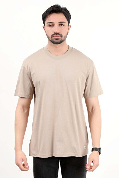 JB John Borners Men's Crew Neck 100% Cotton Basic T-Shirt Mink - 2271-1