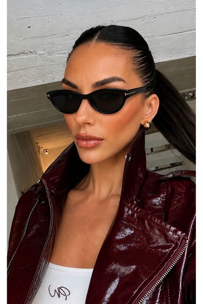 PİYESBOUTİQUE Vela Siyah Cat Eye Kedi Göz Unisex Kadın Erkek Retro UV400 Şık ...