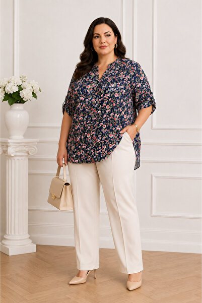 Diva Exclusive Fashion Cămașă damă Made in Italy din vâscoză, imprimeu floral...