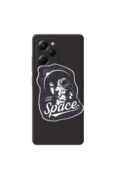 Other Xiaomi Poco X5 Pro I need more spacee Black Colored Silicone TPU Θήκη