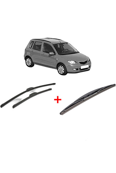 Bosch Σετ 3 υαλοκαθαριστήρων για MAZDA 2 (DY) από το 2003 έως το 2007, για το...