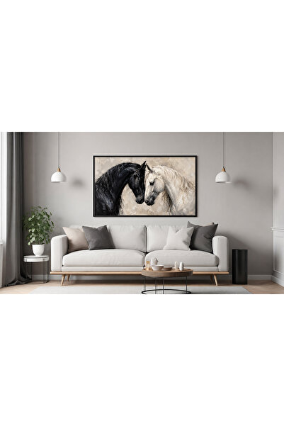 Ghaith Store Luxury Arabian Horse Canvas Art - Modern Wall Decor for Salon & ...