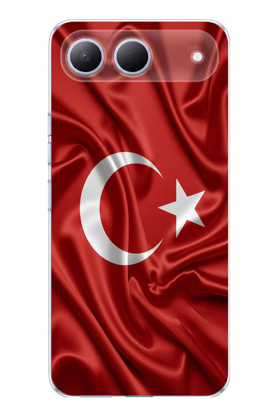 TechTree Tecno Spark 40 5G Uyumlu Türk Bayrağı Baskılı Silikon Kılıf