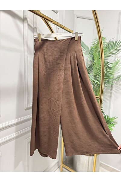 HEAWENİST 6112 Front-Panel Trousers Skirt Brown