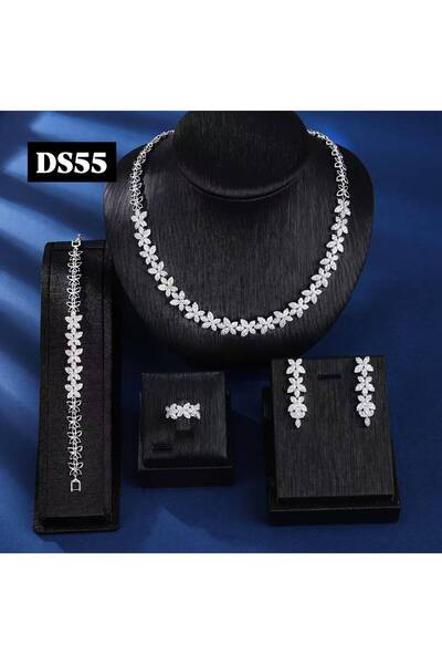 jewelrystore Diamond Precision Zircon Accessory Set with Box