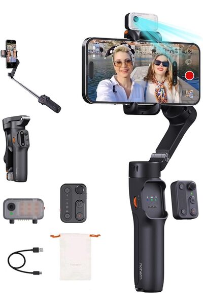 Hohem iSteady V3 Gimbal Stabilizer for iPhone, Magnetic AI Tracker, Detached ...
