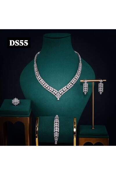jewelrystore Diamond Precision Zircon Accessory Set with Box