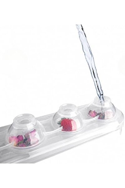 Yıldızan Pazaralanı Store 4-Piece Globe Ice Mold, Top-Fillable Sturdy Plastic...