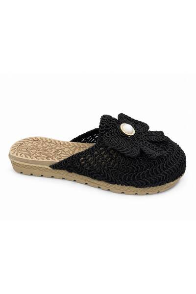 PAPUCUMUN DÜNYASI Women's straw weave elegant lightweight daily walking slippers