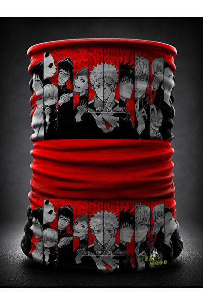 FG KONNİCHİWA قناع وجه من Jujutsu Kaisen Bandana Anime وغطاء للرقبة وغطاء للر...