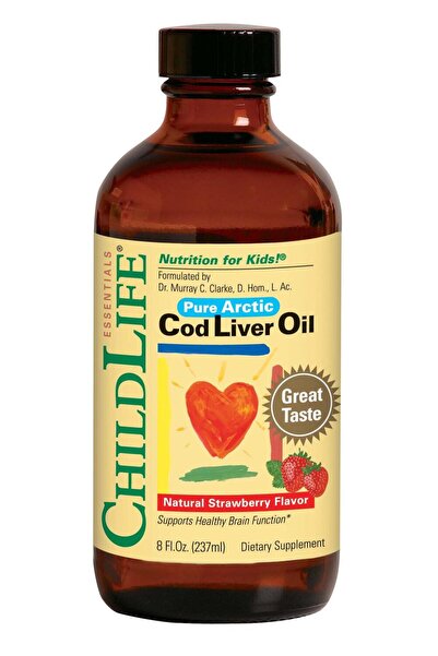 CHILDLIFE ESSENTIALS Cod Liver Oil Pentru Copii (Ulei din ficat de cod) 237ml...