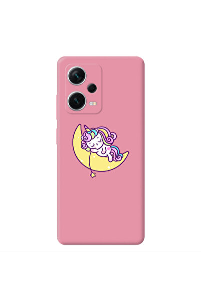 Other Xiaomi Poco X5 Sleeping horse Pink Colored Silicone TPU Θήκη