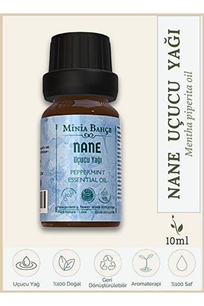 minia bahçe Peppermint Essential Oil, 100% Natural and Pure, 10ml