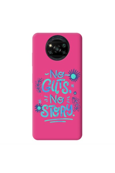 Other Xiaomi Poco X3 /X3 Pro No guts no story Fuchsia Colored Silicone TPU Θήκη