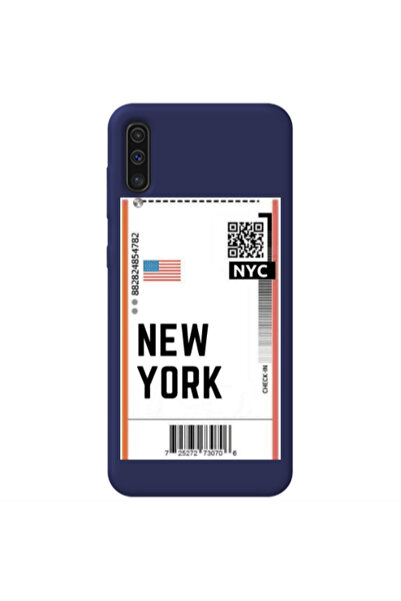 Other Samsung A70 New York NYC Dark blue Colored Silicone TPU Θήκη