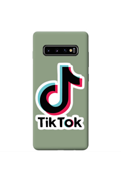 Other Samsung S10 Tik Tok Light Green Colored Silicone TPU Θήκη