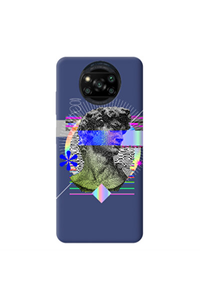 Other Xiaomi Poco X3 /X3 Pro Statue pixels Dark blue Colored Silicone TPU Θήκη