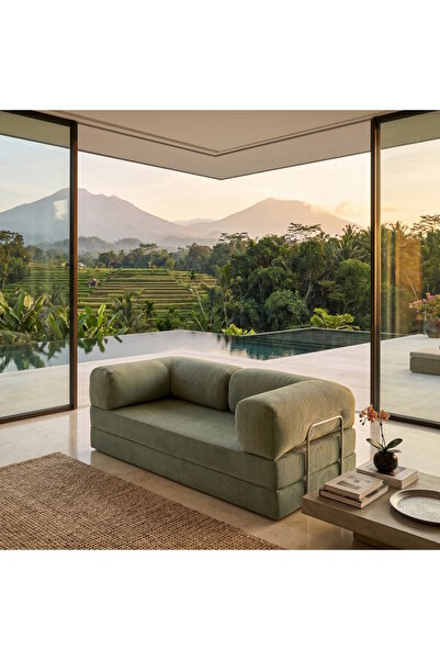 NESTİME 200x100 ComfortNest Fitilli Kadife Kanepe| Yatak Olabilen, Dayanıklı ...