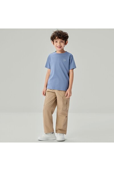 Giordano Junior's Liquid touch Regular Embroidery Tee