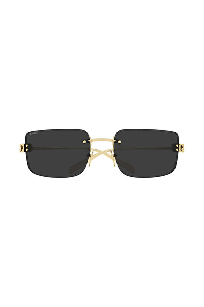 Gucci GG2038S 001 Gold Grey Lettering Kadin Gunes Gozlugu