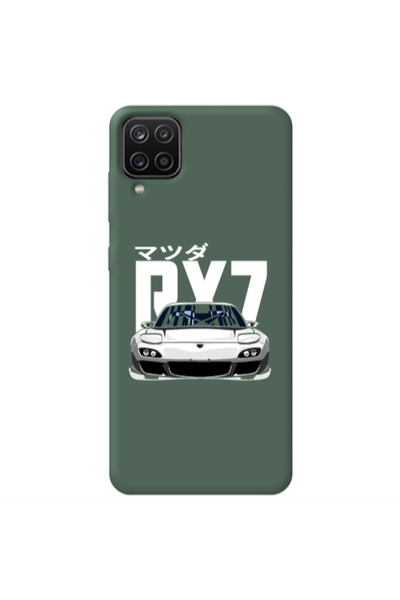 Other Samsung A12 Car Rx7 Dark Green Colored Silicone TPU Θήκη