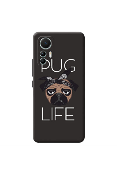 Other Xiaomi Mi 12 Lite Pug Life Black Colored Silicone TPU Θήκη