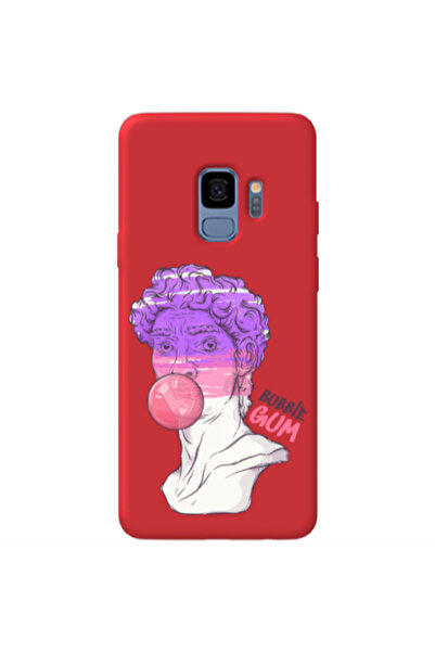 Other Samsung S9 Plus Pin Bubble Red Colored Silicone TPU Θήκη
