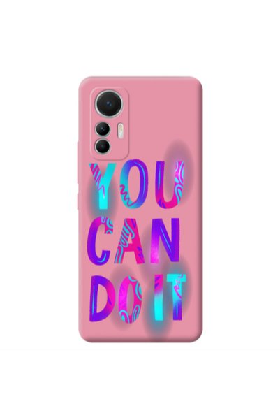 Other Xiaomi Mi 12 Lite You Can Doit Pink Colored Silicone TPU Θήκη
