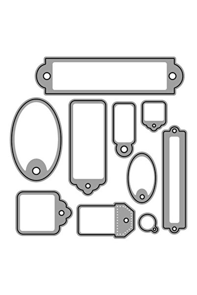 OEM DpCraft Set de matrite Tagi 10 bucăți. pentru mașini de tăiat și embosat.