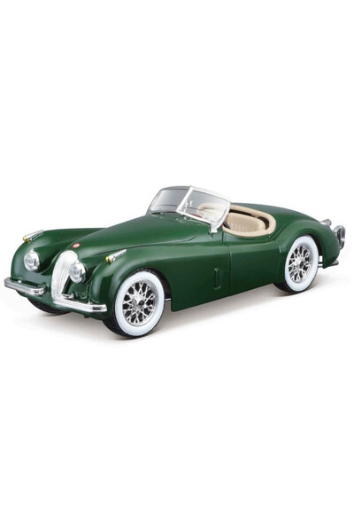 OEM Model Bburago Jaguar XK 120 Roadster 1:24 - Metalic în culoarea verde inchis