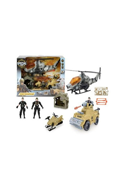 OEM Set militar Artyk: elicopter, vehicul de luptă, scuter, figurine 3+
