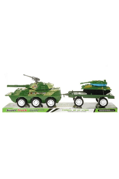 OEM Set de vehicule militare ADAR: tanc cu remorcă pentru copii 3+
