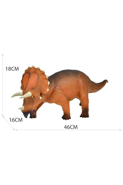 OEM Figurină din cauciuc dinozaur Triceratops cu sunet - Trifox, 186x442 mm