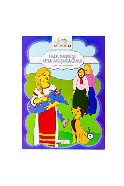 MC Micostore Carte de colorat A4, cu poveste, Fata babei si Fata mosneagului,...
