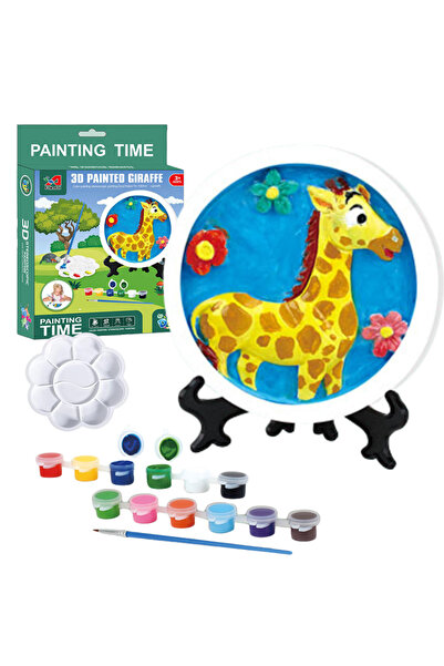 MAKSIK Set artistic de pictura ProNice, figura girafa, accesorii incluse, 15x...