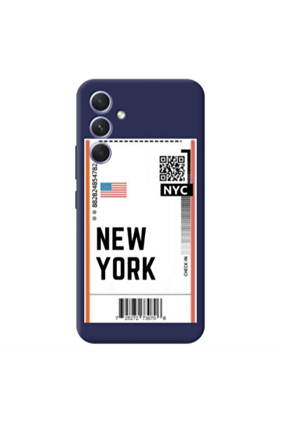 Other Samsung A54 New York NYC Dark blue Colored Silicone TPU Θήκη