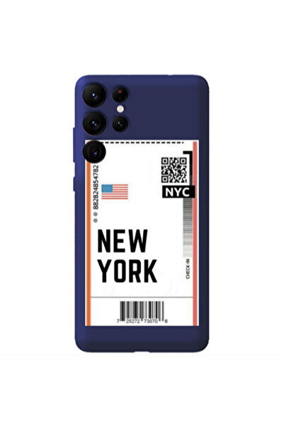 Other Samsung S22 Ultra New York NYC Dark blue Colored Silicone TPU Θήκη