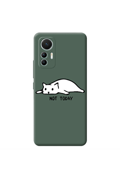 Other Xiaomi Mi 12 Lite Not Today Dark Green Colored Silicone TPU Θήκη