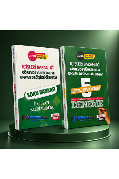 MemurSınav 2026 İÇİŞLERİ BAKANLIĞI İLÇE YAZI İŞLERİ MÜDÜRÜ 2'Lİ SET (SORU BAN...