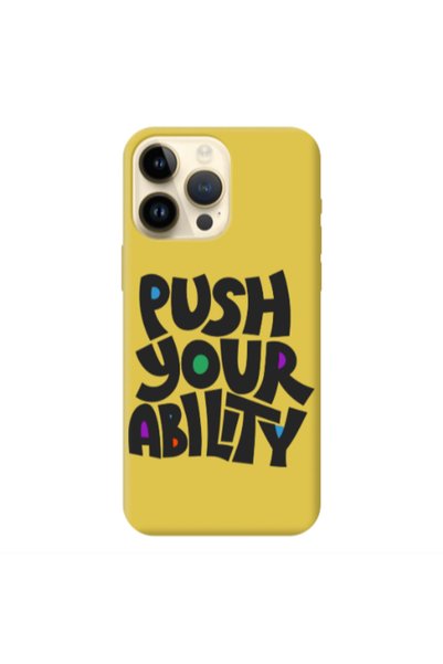 Other Apple iPhone 13 Pro Max Push Your Ability Yellow Colored Silicone TPU Θήκη