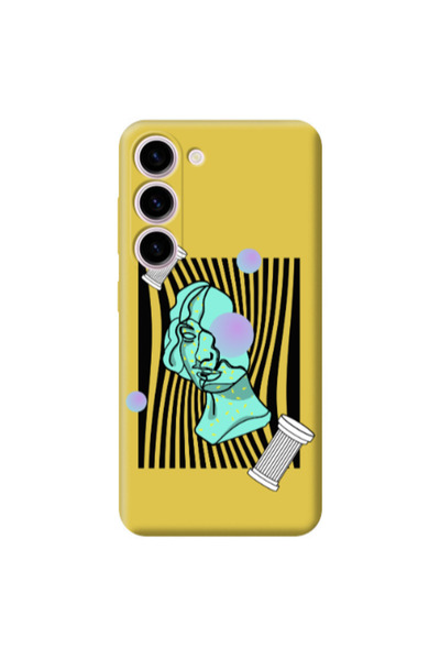 Other Samsung S23 Plus Columns Yellow Colored Silicone TPU Θήκη