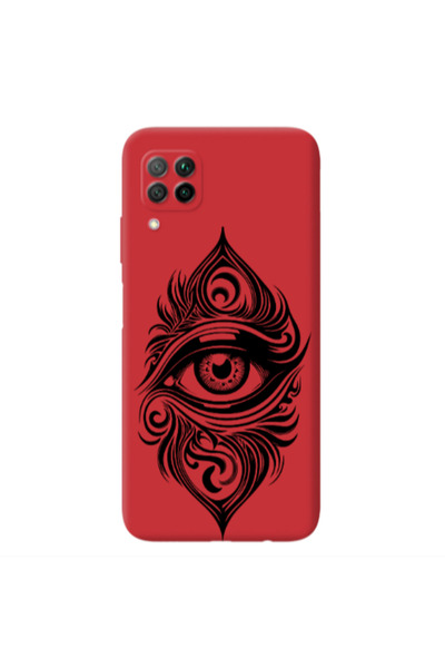 Other Huawei P40 Lite Eye patterned drawing Red Colored Silicone TPU Θήκη