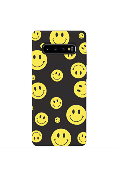 Other Samsung S10 Keep Smiling Black Colored Silicone TPU Θήκη