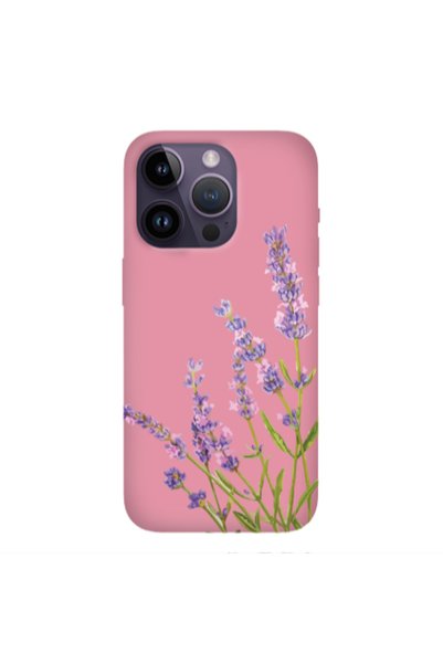 Other Apple iPhone 14 Pro Flowers 8 Pink Colored Silicone TPU Θήκη