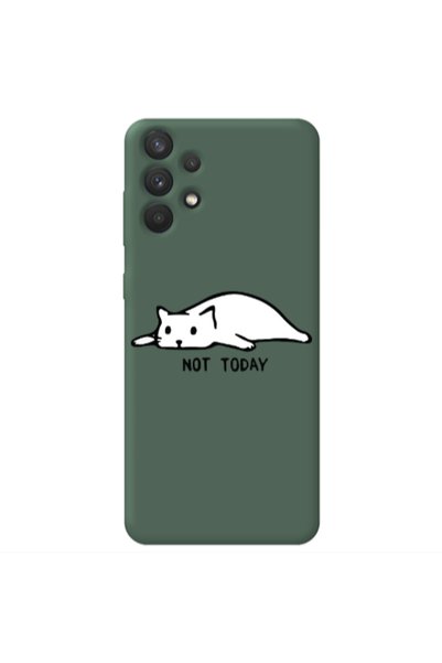 Other Samsung A32 4G Not Today Dark Green Colored Silicone TPU Θήκη